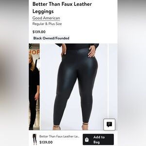 Good American Better Than Faux Leather Leggings 6